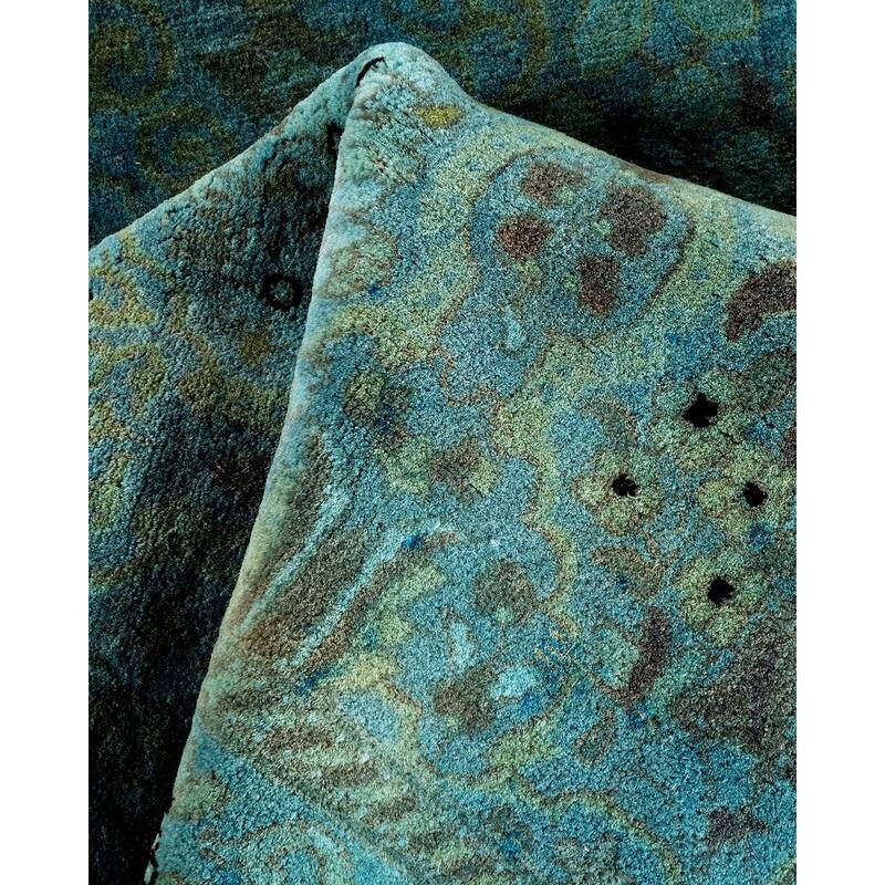 Overton Hand Knotted Wool Vintage Inspired Modern Contemporary Overdyed